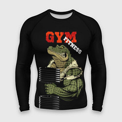 Рашгард мужской GYM fitness crocodile, цвет: 3D-принт