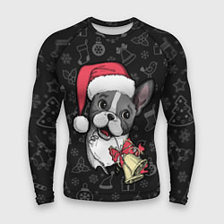 Рашгард мужской Merry Christmas - french bulldog, цвет: 3D-принт