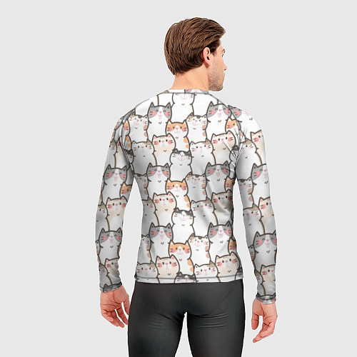 Мужской рашгард Кошки котики коты / 3D-принт – фото 4