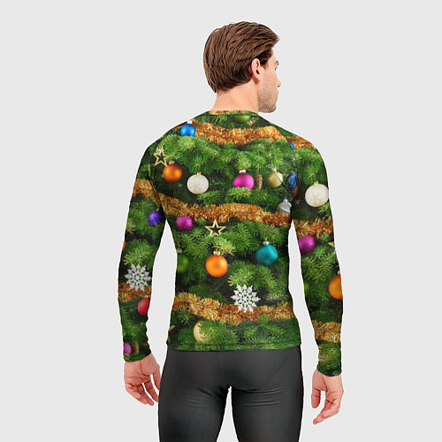 Мужской рашгард Живая новогодняя ёлка / 3D-принт – фото 4