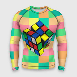 Рашгард мужской Кубик Рубика, цвет: 3D-принт