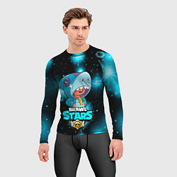 Рашгард мужской Brawl stars leon shark, цвет: 3D-принт — фото 2