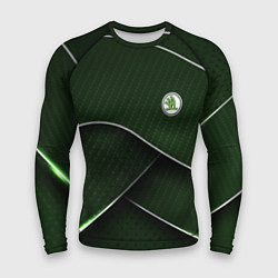 Рашгард мужской Шкода мини логотип, цвет: 3D-принт