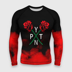 Рашгард мужской PYTN X ROSE, цвет: 3D-принт