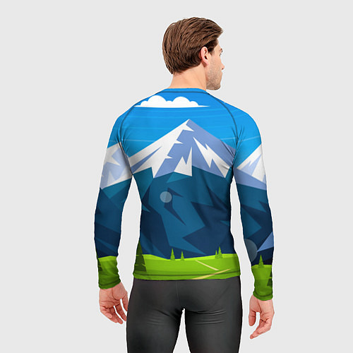 Мужской рашгард Горы пейзаж природа вектор / 3D-принт – фото 4