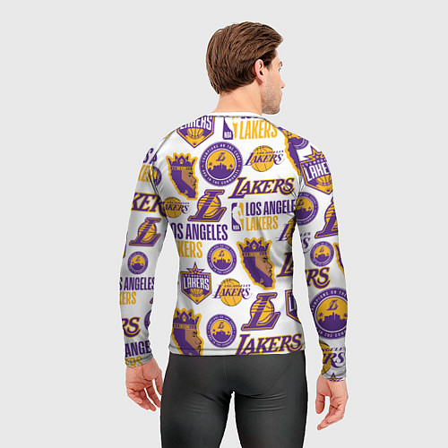 Мужской рашгард LAKERS LOGO / 3D-принт – фото 4