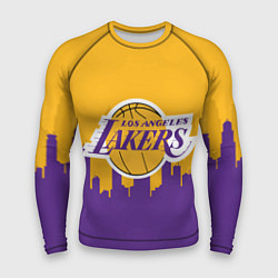 Рашгард мужской LOS ANGELES LAKERS, цвет: 3D-принт