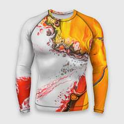 Рашгард мужской Рисунок желтой краской, цвет: 3D-принт