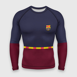 Рашгард мужской FC Barcelona Flag and team Logo 202122, цвет: 3D-принт