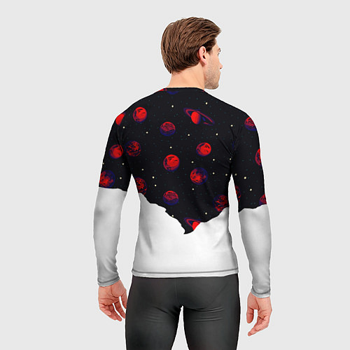 Мужской рашгард Мысли космонавта про космос / 3D-принт – фото 4