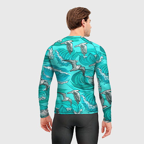 Мужской рашгард Чайки в море / 3D-принт – фото 4