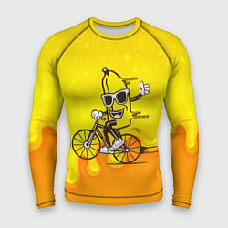 Рашгард мужской Банан на велосипеде, цвет: 3D-принт