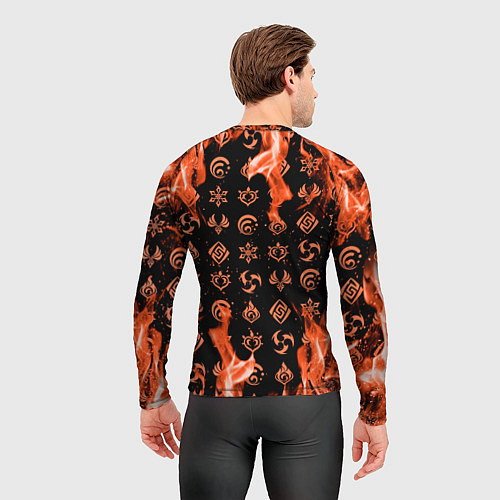 Мужской рашгард DILUC FIRE / 3D-принт – фото 4