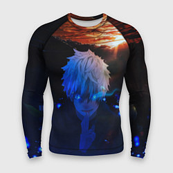 Рашгард мужской Сатору гото голубые глаза, цвет: 3D-принт