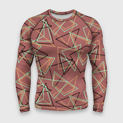 Рашгард мужской Террактовый геометрический, цвет: 3D-принт