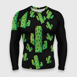 Рашгард мужской Cactus Time - Веселые кактусы, цвет: 3D-принт