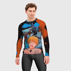 Рашгард мужской Дэндзи и Макима, цвет: 3D-принт — фото 2