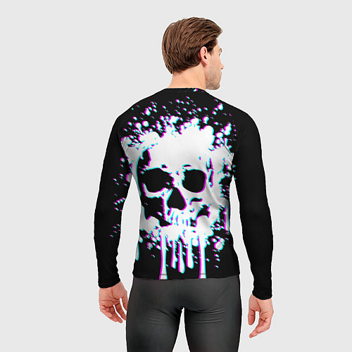 Мужской рашгард Мерцающий череп / 3D-принт – фото 4
