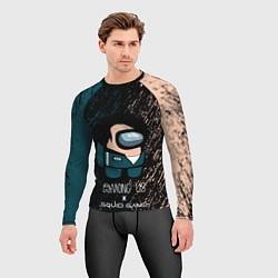 Рашгард мужской Among us в Игре в кальмара, цвет: 3D-принт — фото 2