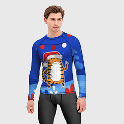 Рашгард мужской Тигр - символ 2022 года, цвет: 3D-принт — фото 2