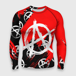 Рашгард мужской Анархия гражданская оборона ПАТТЕРН, цвет: 3D-принт