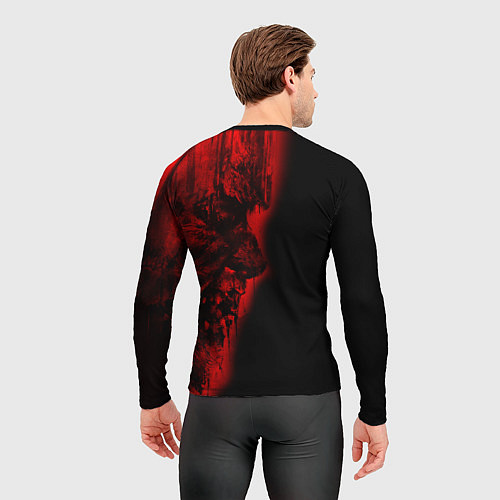 Мужской рашгард DYING LIGHT RED ZOMBIE FACE / 3D-принт – фото 4