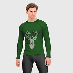 Рашгард мужской Вязанный олень, цвет: 3D-принт — фото 2