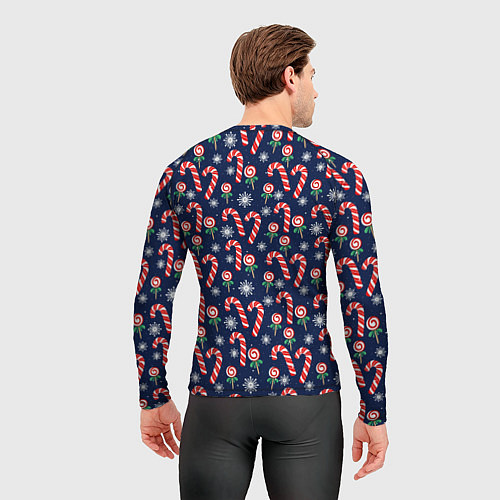 Мужской рашгард Christmas Candy / 3D-принт – фото 4
