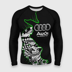 Рашгард мужской Audi quattro череп, цвет: 3D-принт