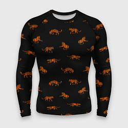 Мужской рашгард Тигры паттерн Tigers pattern