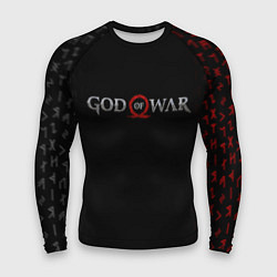 Рашгард мужской GOD OF WAR LOGO, РУНЫ, цвет: 3D-принт