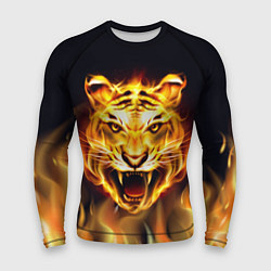 Рашгард мужской Тигр В Пламени, цвет: 3D-принт