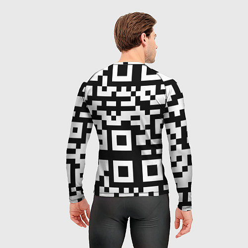 Мужской рашгард Qr codeкуаркод / 3D-принт – фото 4