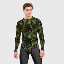 Рашгард мужской Темные тропические листья, цвет: 3D-принт — фото 2