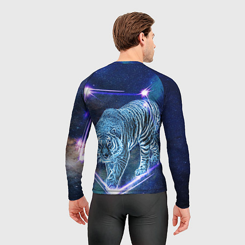 Мужской рашгард Тигр идет по млечному пути / 3D-принт – фото 4