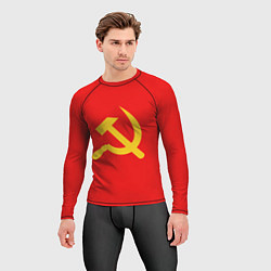 Рашгард мужской Красный Советский союз, цвет: 3D-принт — фото 2
