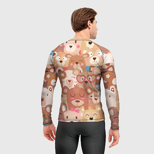 Мужской рашгард Bears texture / 3D-принт – фото 4