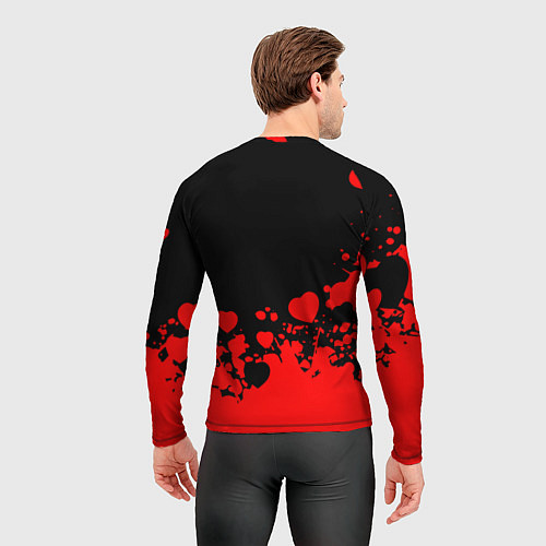 Мужской рашгард Adele Сердечки Автограф / 3D-принт – фото 4