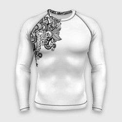 Мужской рашгард Черно Белые КруЖева