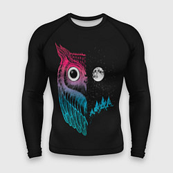 Рашгард мужской Ночная сова Градиент, цвет: 3D-принт