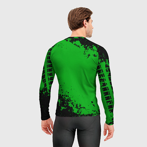 Мужской рашгард Skoda следы от шин / 3D-принт – фото 4