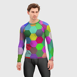 Рашгард мужской Геометрический узор Pattern, цвет: 3D-принт — фото 2