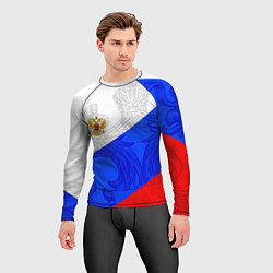 Рашгард мужской Российский герб: триколор, цвет: 3D-принт — фото 2