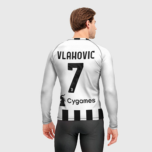 Мужской рашгард ВЛАХОВИЧ ЮВЕНТУС VLAHOVIC JUVENTUS / 3D-принт – фото 4