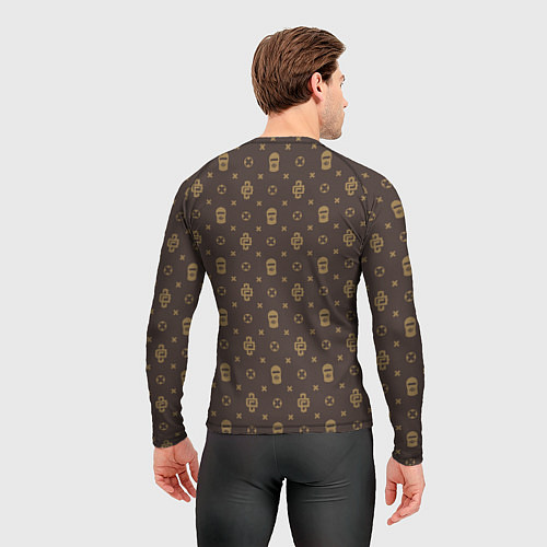 Мужской рашгард Узор Monogramm Dope Ski Mask Camo Dope Street Mark / 3D-принт – фото 4