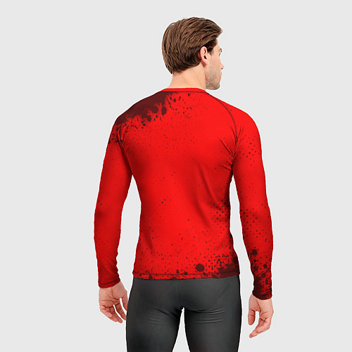 Мужской рашгард RUSSIA - ГЕРБ Russia Sport Брызги / 3D-принт – фото 4