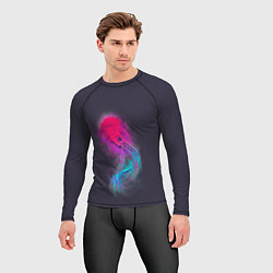 Рашгард мужской Медуза Градиент Неон, цвет: 3D-принт — фото 2