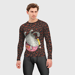 Рашгард мужской Забавный кот с клубком, цвет: 3D-принт — фото 2