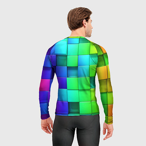 Мужской рашгард Color geometrics pattern Vanguard / 3D-принт – фото 4