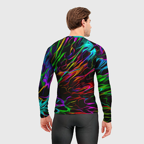 Мужской рашгард Neon pattern Vanguard / 3D-принт – фото 4